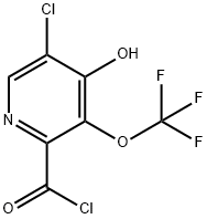 5-Chloro-4-hydroxy-3-(trifluoromethoxy)pyridine-2-carbonyl chloride Structure