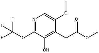 Methyl 3-hydroxy-5-methoxy-2-(trifluoromethoxy)pyridine-4-acetate,1803693-54-0,结构式