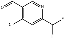 4-氯-6-(二氟甲基)烟醛, 1803703-06-1, 结构式