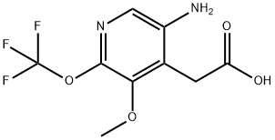5-Amino-3-methoxy-2-(trifluoromethoxy)pyridine-4-acetic acid,1803707-49-4,结构式