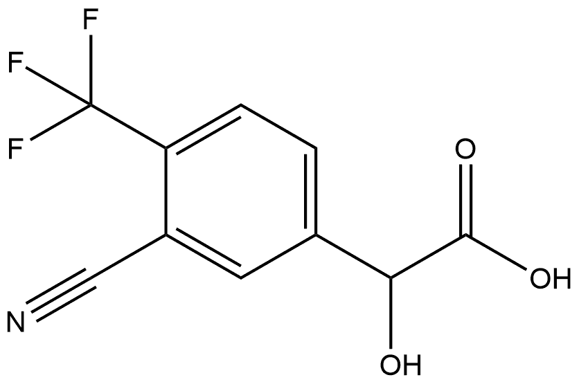 Benzeneacetic acid, 3-cyano-α-hydroxy-4-(trifluoromethyl)- Structure