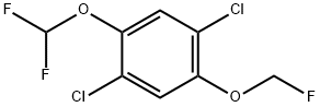 1,4-Dichloro-2-difluoromethoxy-5-(fluoromethoxy)benzene 化学構造式