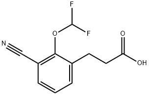 3-(3-Cyano-2-(difluoromethoxy)phenyl)propanoic acid Structure