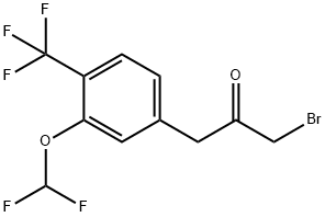 1-Bromo-3-(3-(difluoromethoxy)-4-(trifluoromethyl)phenyl)propan-2-one Structure