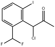 1-Chloro-1-(2-(difluoromethyl)-6-iodophenyl)propan-2-one 结构式