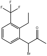 1-Bromo-1-(2-ethyl-3-(trifluoromethyl)phenyl)propan-2-one Structure