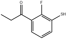 1-(2-Fluoro-3-mercaptophenyl)propan-1-one 化学構造式