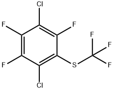 1,4-Dichloro-2,3,5-trifluoro-6-(trifluoromethylthio)benzene Structure