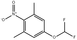 Benzene, 5-(difluoromethoxy)-1,3-dimethyl-2-nitro- 化学構造式