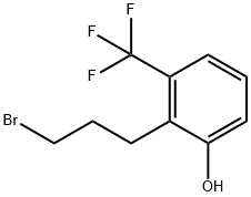 2-(3-Bromopropyl)-3-(trifluoromethyl)phenol 结构式