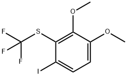 1,2-Dimethoxy-4-iodo-3-(trifluoromethylthio)benzene Structure