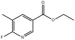 Ethyl 6-fluoro-5-methylnicotinate 化学構造式