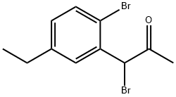 1-Bromo-1-(2-bromo-5-ethylphenyl)propan-2-one 化学構造式