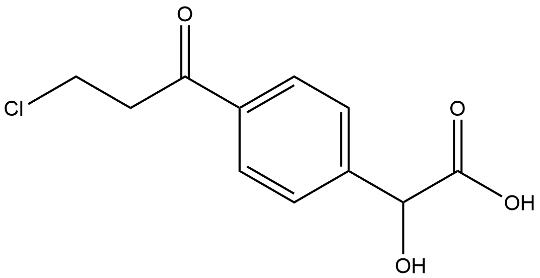 1-(4-(Carboxy(hydroxy)methyl)phenyl)-3-chloropropan-1-one 结构式