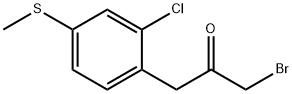 1-Bromo-3-(2-chloro-4-(methylthio)phenyl)propan-2-one 化学構造式