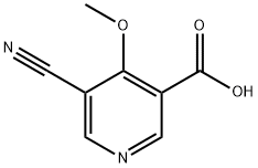 3-Pyridinecarboxylic acid, 5-cyano-4-methoxy- Struktur