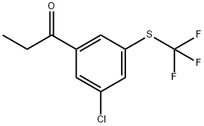 1-(3-Chloro-5-(trifluoromethylthio)phenyl)propan-1-one Structure