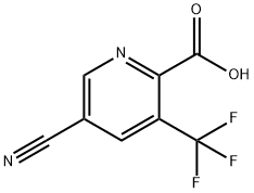 5-氰基-3-(三氟甲基)吡啶甲酸,1803782-24-2,结构式