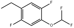 1,4-Difluoro-2-difluoromethoxy-5-ethylbenzene Struktur