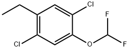 1,4-Dichloro-2-difluoromethoxy-5-ethylbenzene Structure