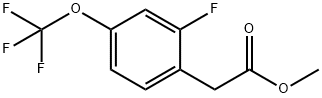Methyl 2-fluoro-4-(trifluoromethoxy)phenylacetate 化学構造式