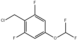 2,6-Difluoro-4-(difluoromethoxy)benzyl chloride 化学構造式