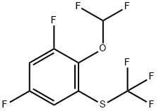 1,5-Difluoro-2-difluoromethoxy-3-(trifluoromethylthio)benzene Struktur