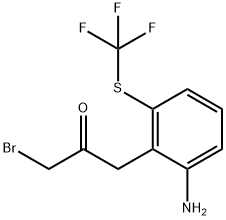 1-(2-Amino-6-(trifluoromethylthio)phenyl)-3-bromopropan-2-one 结构式