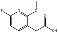 2-(6-氟-2-甲氧基吡啶-3-基)乙酸, 1803813-07-1, 结构式