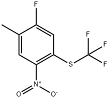 2-Fluoro-5-nitro-4-(trifluoromethylthio)toluene 结构式