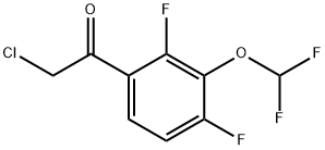 2',4'-Difluoro-3'-(difluoromethoxy)phenacyl chloride Struktur