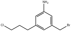 3-(Bromomethyl)-5-(3-chloropropyl)aniline 结构式