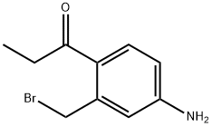 1-(4-Amino-2-(bromomethyl)phenyl)propan-1-one 化学構造式