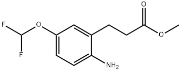 Methyl 3-(2-amino-5-(difluoromethoxy)phenyl)propanoate Struktur