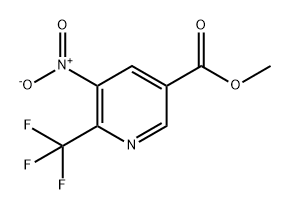 3-Pyridinecarboxylic acid, 5-nitro-6-(trifluoromethyl)-, methyl ester,1803844-07-6,结构式