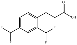 (2,4-Bis(difluoromethyl)phenyl)propanoic acid Structure