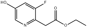 2-(3-氟-5-羟基吡啶-2-基)乙酸乙酯, 1803851-07-1, 结构式