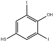 Phenol, 2,6-diiodo-4-mercapto- Struktur