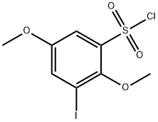 2,5-Dimethoxy-3-iodobenzenesulfonylchloride Struktur