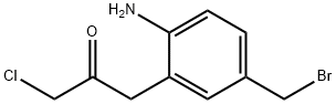 1-(2-Amino-5-(bromomethyl)phenyl)-3-chloropropan-2-one,1803857-64-8,结构式