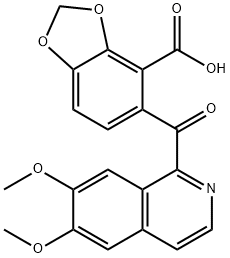 5-(6,7-Dimethoxyisoquinoline-1-carbonyl)benzo[d][1,3]dioxole-4-carboxylic acid Struktur