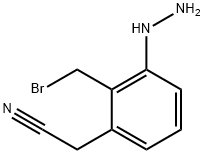 2-(Bromomethyl)-3-hydrazinylphenylacetonitrile Structure