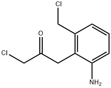 1-(2-Amino-6-(chloromethyl)phenyl)-3-chloropropan-2-one 结构式