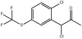 1-Chloro-1-(2-chloro-5-(trifluoromethylthio)phenyl)propan-2-one 结构式