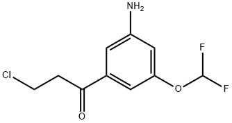 1-(3-Amino-5-(difluoromethoxy)phenyl)-3-chloropropan-1-one Struktur