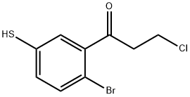 1-(2-Bromo-5-mercaptophenyl)-3-chloropropan-1-one Structure