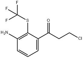 1-(3-Amino-2-(trifluoromethylthio)phenyl)-3-chloropropan-1-one,1803880-19-4,结构式