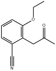3-Ethoxy-2-(2-oxopropyl)benzonitrile 结构式