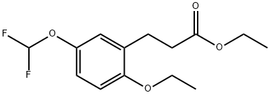 Ethyl 5-(difluoromethoxy)-2-ethoxyphenylpropanoate,1803888-95-0,结构式