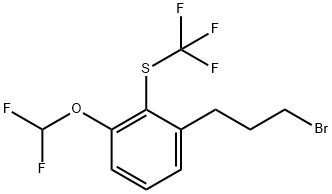 1-(3-Bromopropyl)-3-(difluoromethoxy)-2-(trifluoromethylthio)benzene,1803889-45-3,结构式